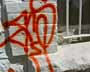 Red Grafitti & Barred Window